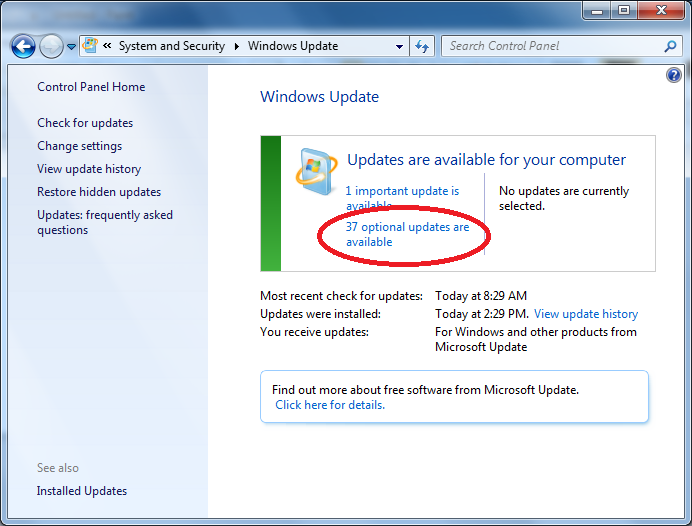 windows 7 update download pack